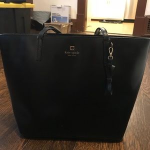 Kate Spade Black Leather Tote Bag